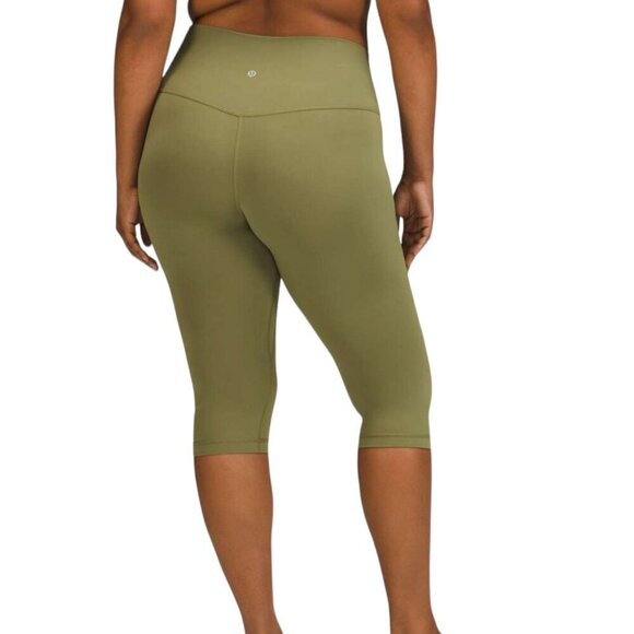 Lululemon 2022 Align High-Rise Crop 17" Activewear Leggings Bronze Green 2 - Picture 1 of 7